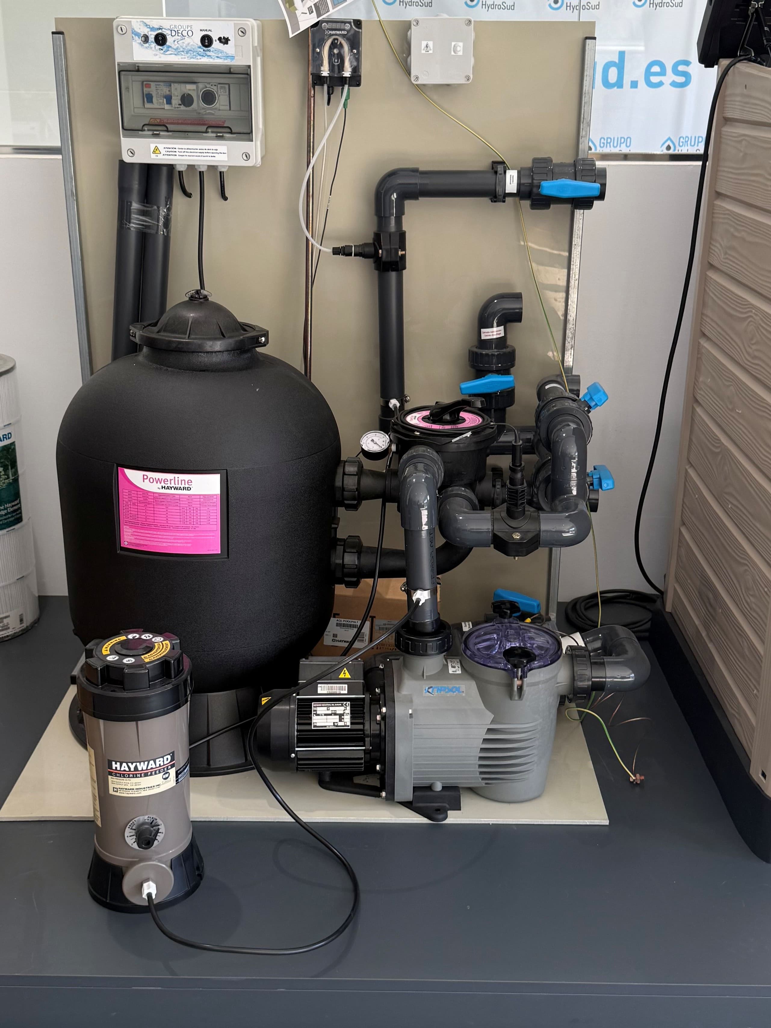 Filtration Chlore pré installée sur support en "L"